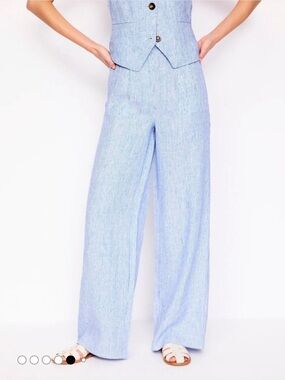 New, Boden wide-leg Linen Dulwich Trouser